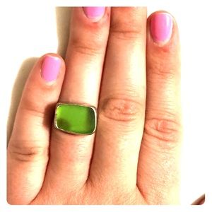 Handmade sea glass ring